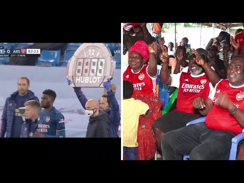 Thomas Partey's family reacts to their Son making his EPL debut in an Arsenal Shirt!