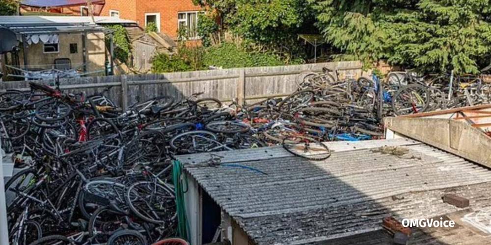 Man Arrested After 500 Stolen Bikes Are Discovered In His Back Garden